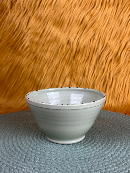 Everyday Bowl, Olive with Black Dots